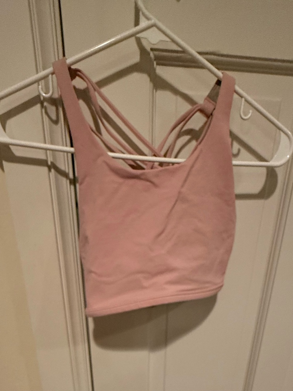 Lululemon Free To Be Bra Wild High Neck Strappy Size 8 A/B Cup Pink